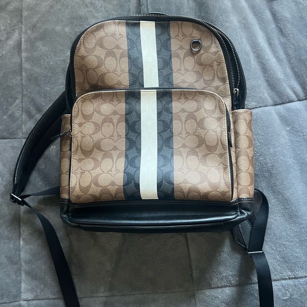 Coach backpack with varsity stripe